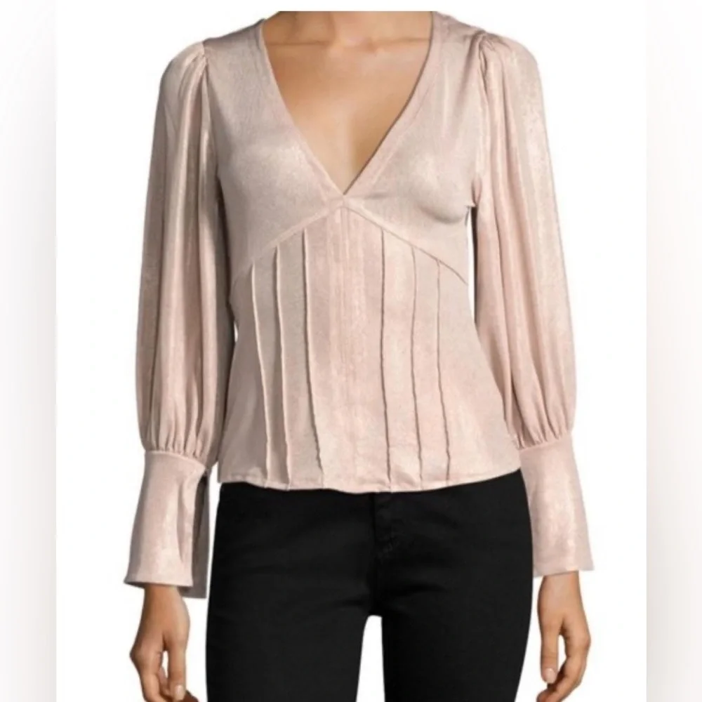 Free People Killer Queen Tee in Pink Blush Blouse Women's Top Shirt Size medium